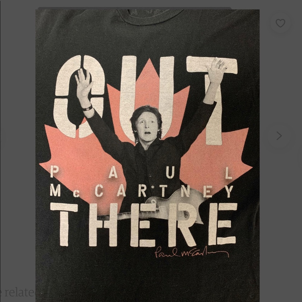 5/$25 Paul McCartney Tour T-shirt 2013 XL